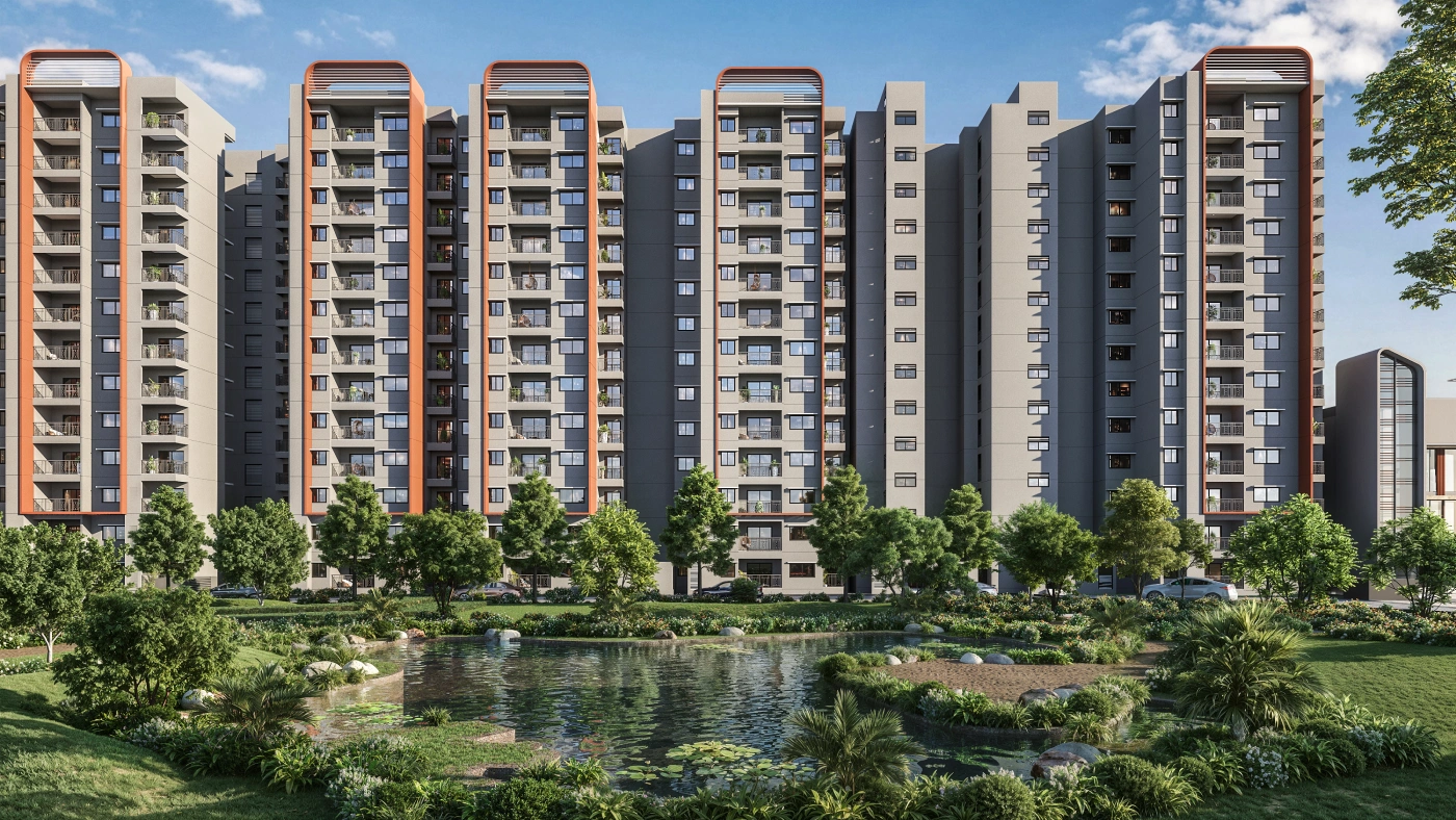 Altura man-made water body and landscaped grounds